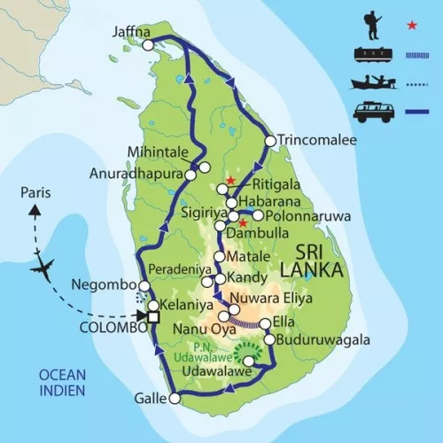 Carte de l'itinéraire : Le paradis retrouvé