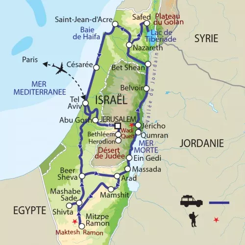 Carte de l'itinéraire : Les piliers de la terre