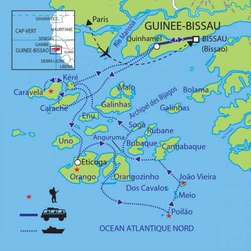 Carte : Guinée-Bissau - L'Archipel des Bijagos, des îles sacrées