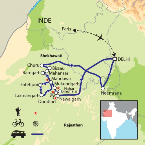 Carte : Inde - Shekhawati