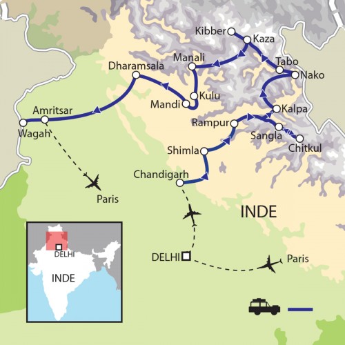 Carte : Inde - Kinnaur - Spiti