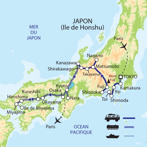Carte : Japon - Le passé au présent