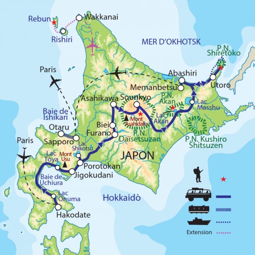 Carte : Japon - Hokkaido : la Sibérie nippone 