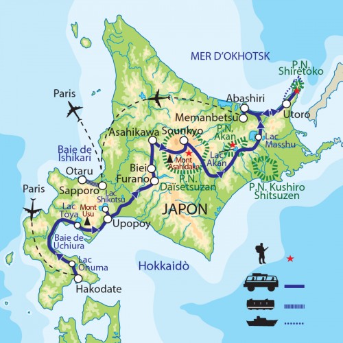 Carte : Japon - Hokkaido : la Sibérie nippone 