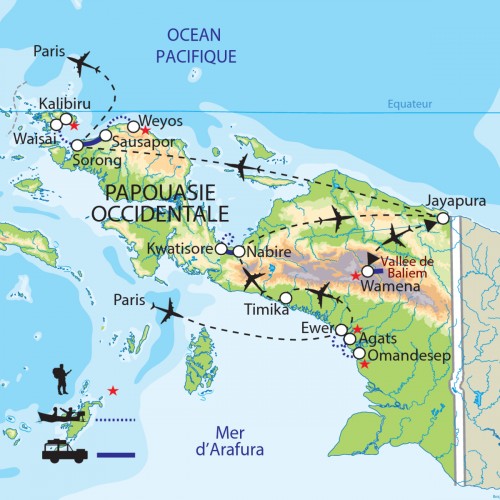 Carte : Indonésie - Expédition en Papouasie